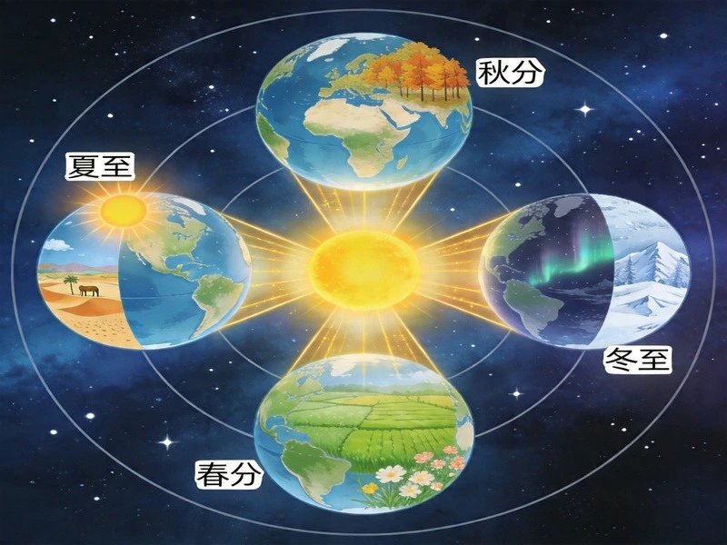 阳光角度配图 - 23.5度倾斜角如何影响地球季节变化